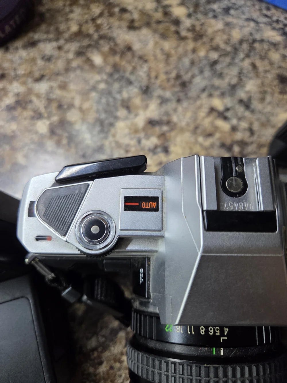 X-370 Silver and Black 35mm SLR Camera with Zoom Lens